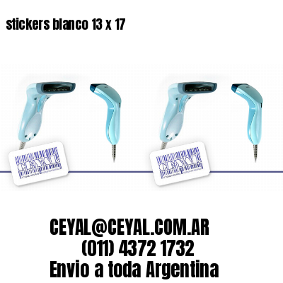 stickers blanco 13 x 17