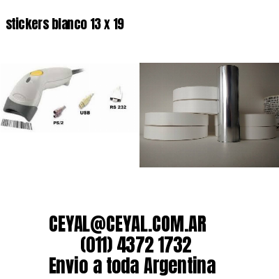 stickers blanco 13 x 19