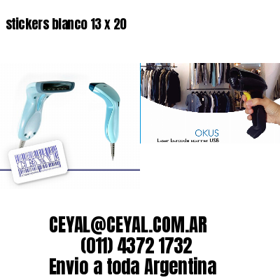 stickers blanco 13 x 20
