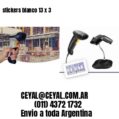stickers blanco 13 x 3