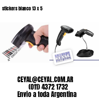 stickers blanco 13 x 5