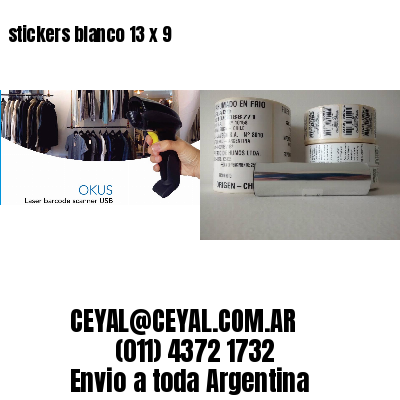 stickers blanco 13 x 9