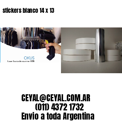 stickers blanco 14 x 13