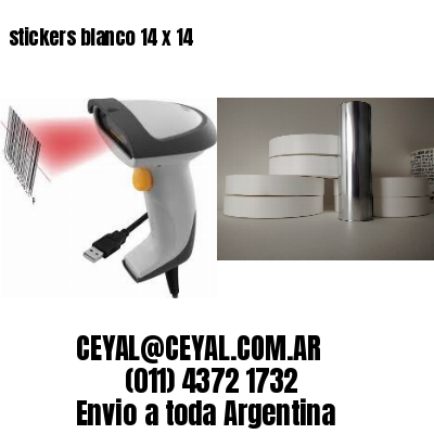 stickers blanco 14 x 14