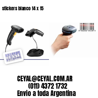 stickers blanco 14 x 15