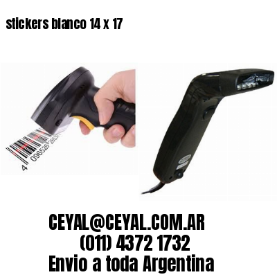 stickers blanco 14 x 17