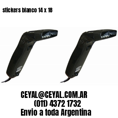 stickers blanco 14 x 18