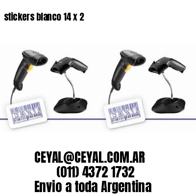 stickers blanco 14 x 2