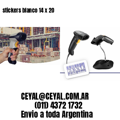 stickers blanco 14 x 20
