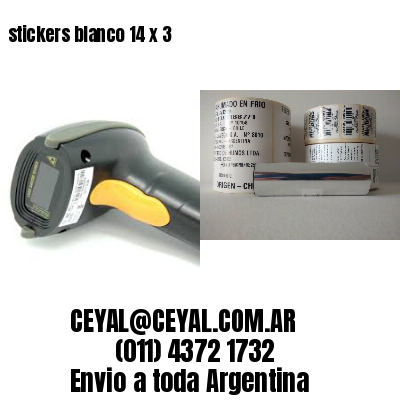 stickers blanco 14 x 3