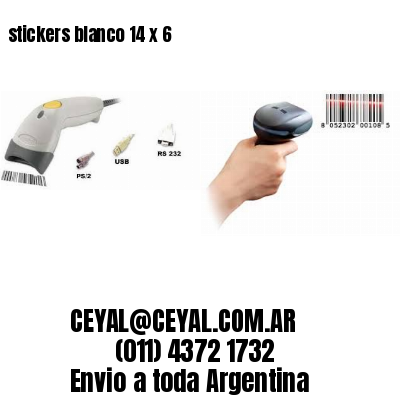 stickers blanco 14 x 6