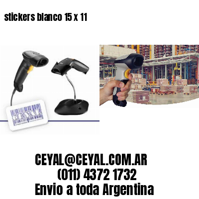 stickers blanco 15 x 11