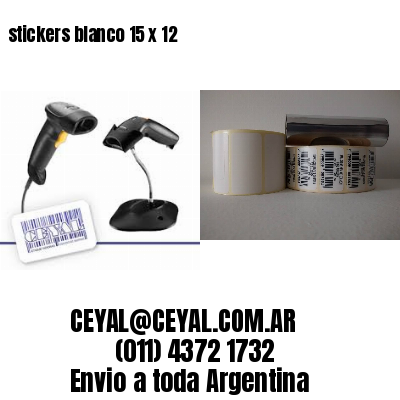 stickers blanco 15 x 12