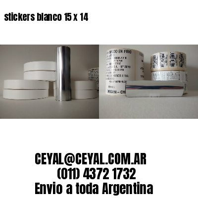 stickers blanco 15 x 14