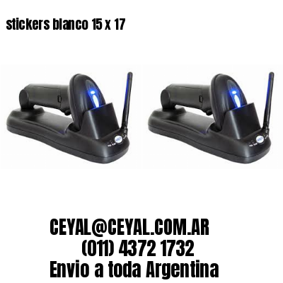 stickers blanco 15 x 17