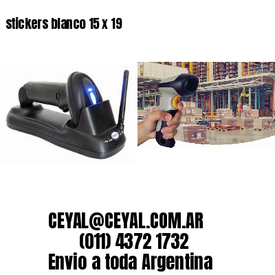 stickers blanco 15 x 19