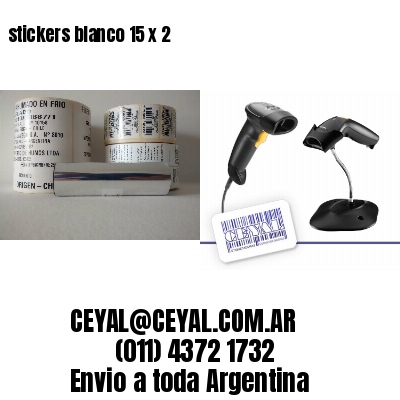 stickers blanco 15 x 2