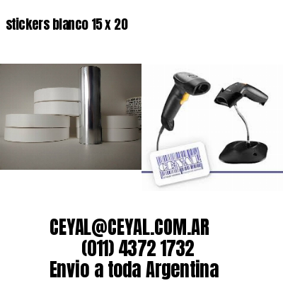 stickers blanco 15 x 20