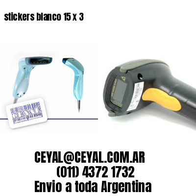 stickers blanco 15 x 3