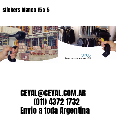 stickers blanco 15 x 5