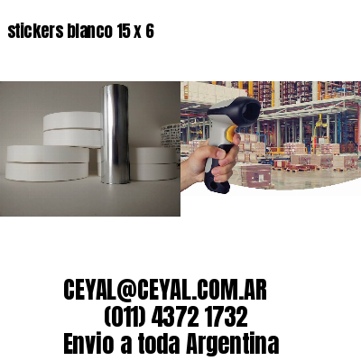 stickers blanco 15 x 6