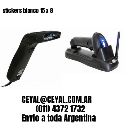 stickers blanco 15 x 8