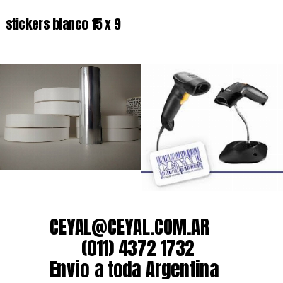 stickers blanco 15 x 9