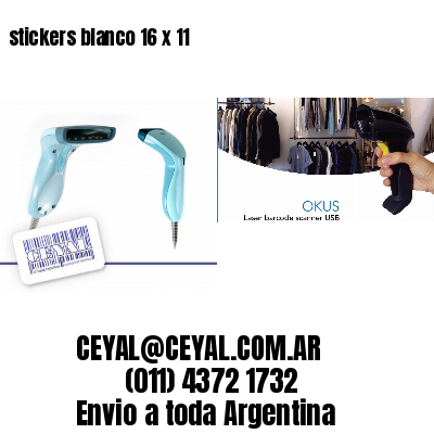stickers blanco 16 x 11