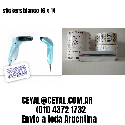 stickers blanco 16 x 14