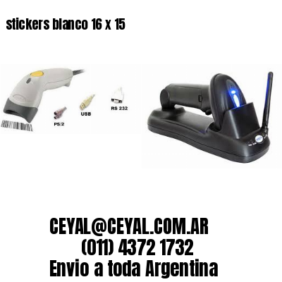 stickers blanco 16 x 15
