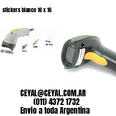 stickers blanco 16 x 16