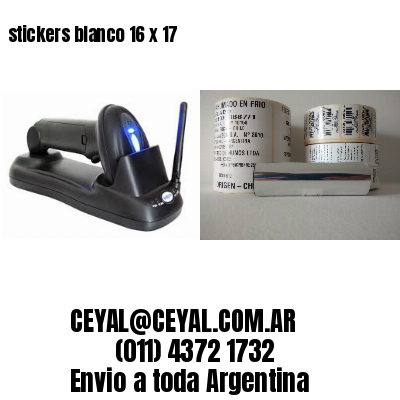 stickers blanco 16 x 17