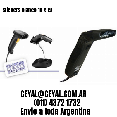 stickers blanco 16 x 19