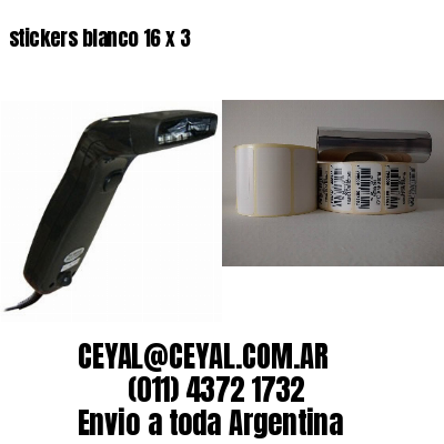 stickers blanco 16 x 3