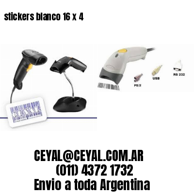 stickers blanco 16 x 4