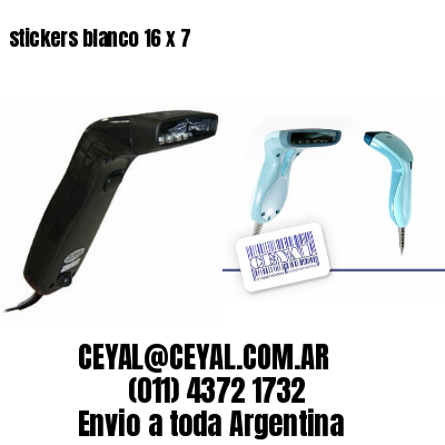 stickers blanco 16 x 7