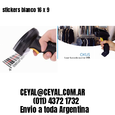 stickers blanco 16 x 9