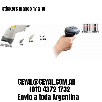 stickers blanco 17 x 10