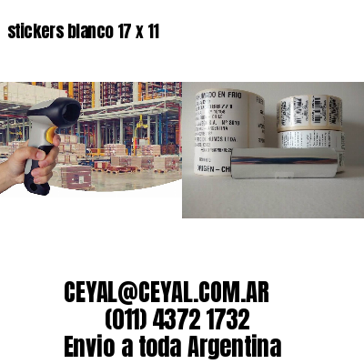 stickers blanco 17 x 11