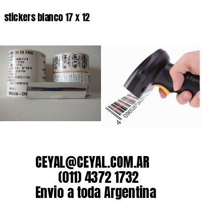 stickers blanco 17 x 12