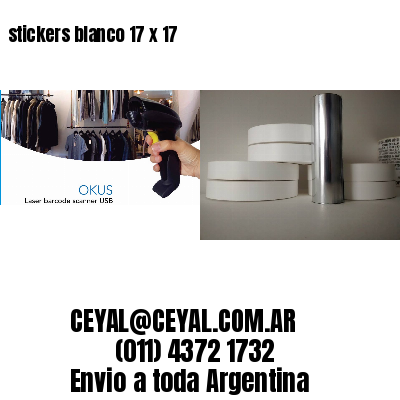 stickers blanco 17 x 17