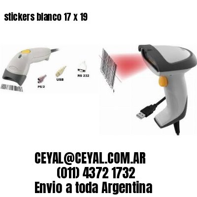 stickers blanco 17 x 19
