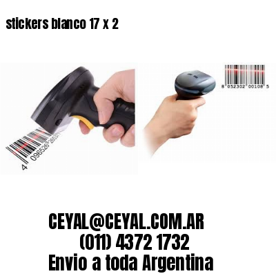 stickers blanco 17 x 2