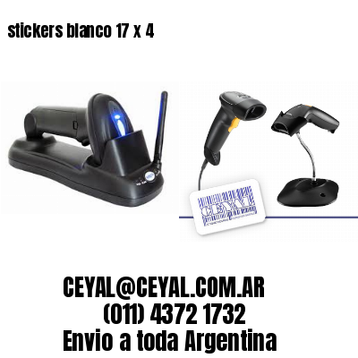 stickers blanco 17 x 4