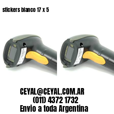 stickers blanco 17 x 5