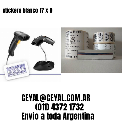 stickers blanco 17 x 9
