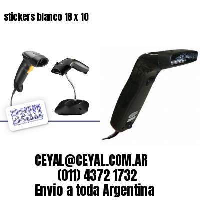 stickers blanco 18 x 10
