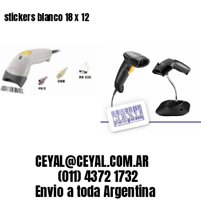 stickers blanco 18 x 12