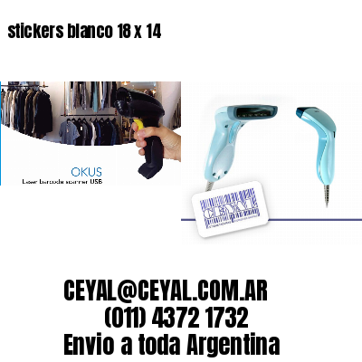 stickers blanco 18 x 14