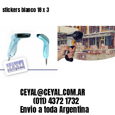 stickers blanco 18 x 3